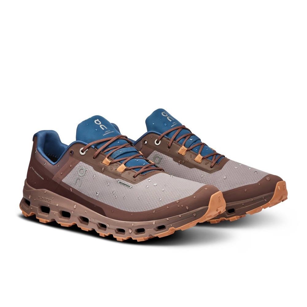 On Cloudvista Waterproof Trail Running Shoe Zinc/Grape - women’s size 8
